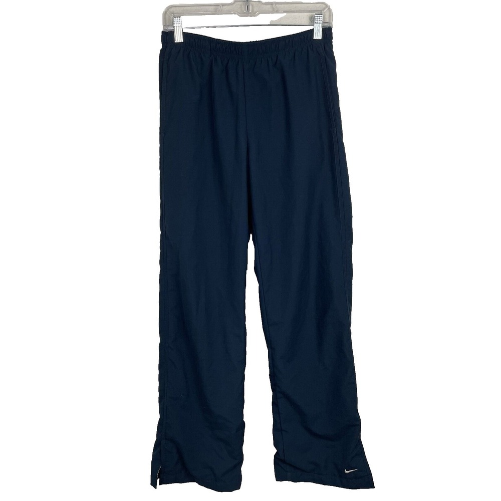Nike Pants Women Small 4/6 Blue Lined Athletic Straight Leg Sweats Track Running